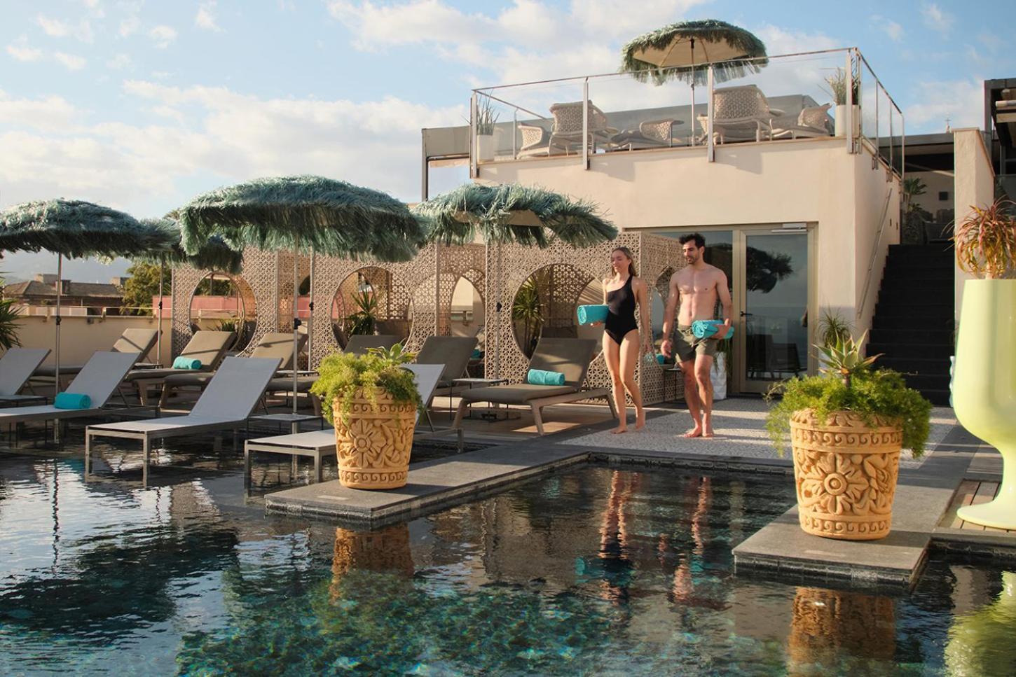 El Llorenc Parc De La Mar - Adults Only Палма де Майорка Екстериор снимка The rooftop pool at the hotel